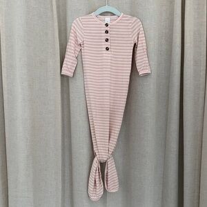 Lou Lou & Company Pink and White Striped Knotted Convertible Gown